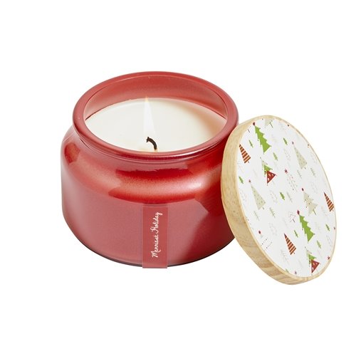 Merriest Holiday 1 Wick Red Jar Candle 8.5oz. Thumbnail