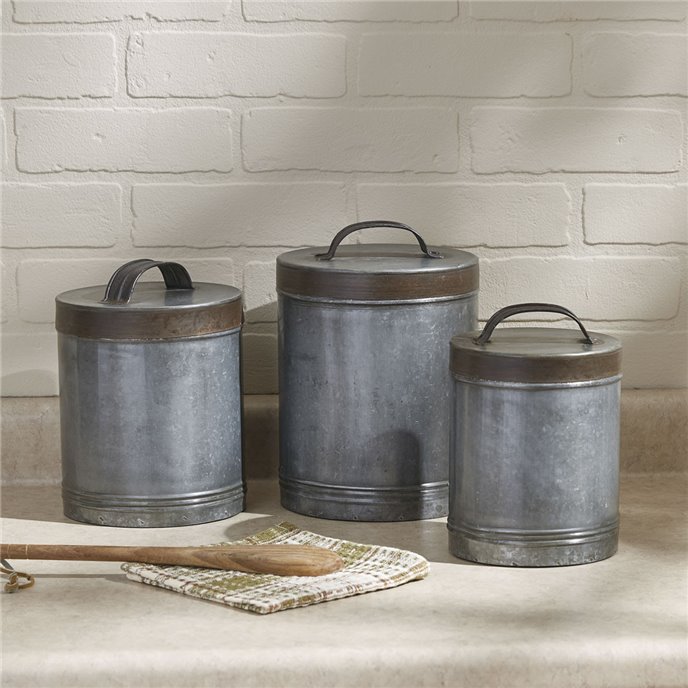Galvanized Canisters Set Thumbnail