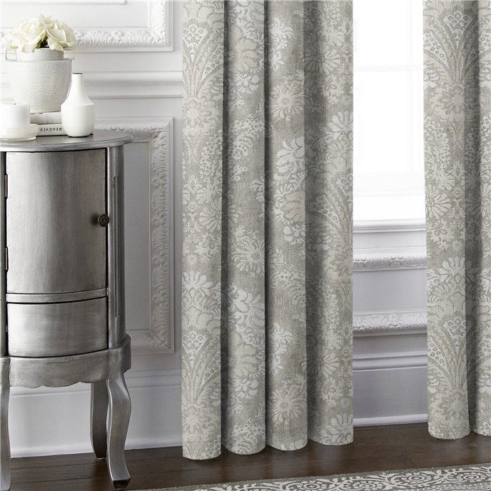 Ophelia Stone Pinch Pleat Drapery Single Panel - Size (40" W x 84" L) Thumbnail