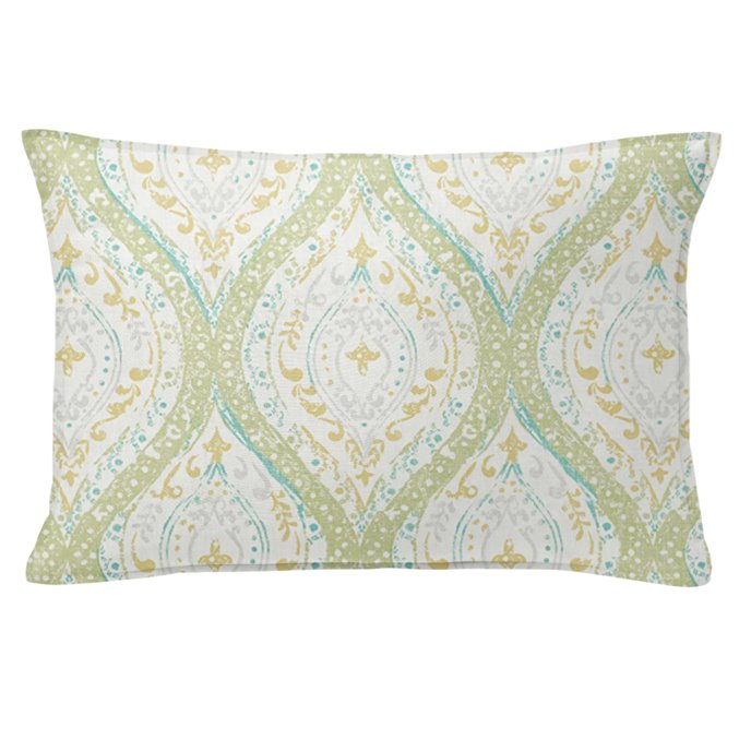 Cressida Green Tea 14X20" Oblong Decor Pillow w/ Feather Insert Thumbnail