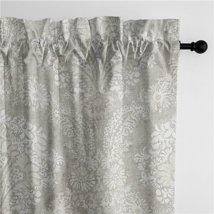 Ophelia Stone Pole Top Drapery Single Panel - Size (50" W x 108" L) Thumbnail