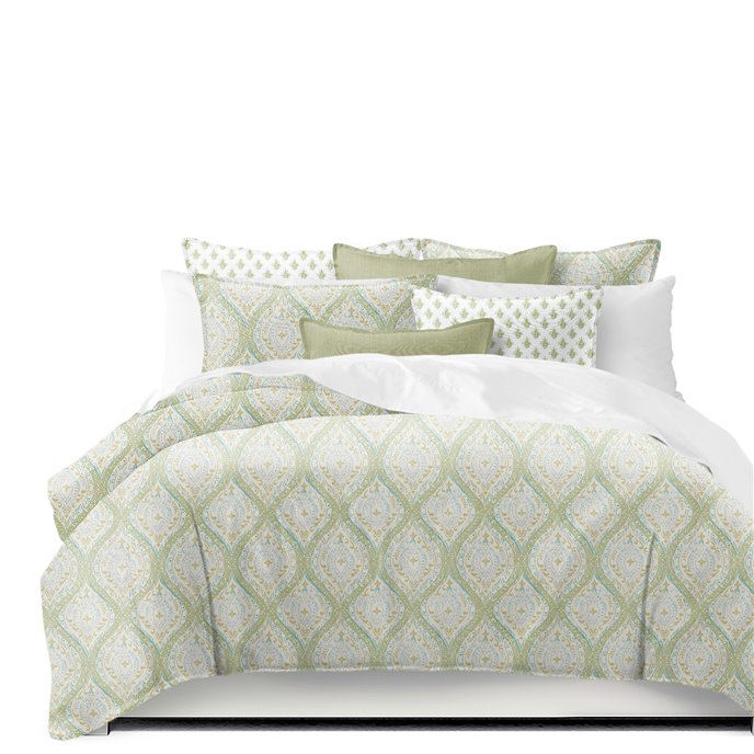 Cressida Green Tea Queen Comforter & 2 Shams Set Thumbnail