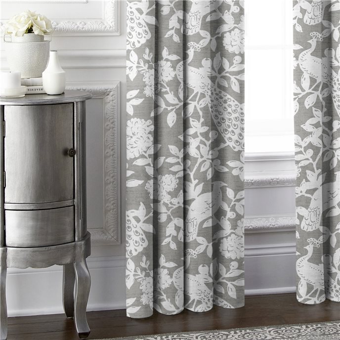 Lark Taupe Pinch Pleat Drapery Panel - Size (40" W x 120" L) Thumbnail