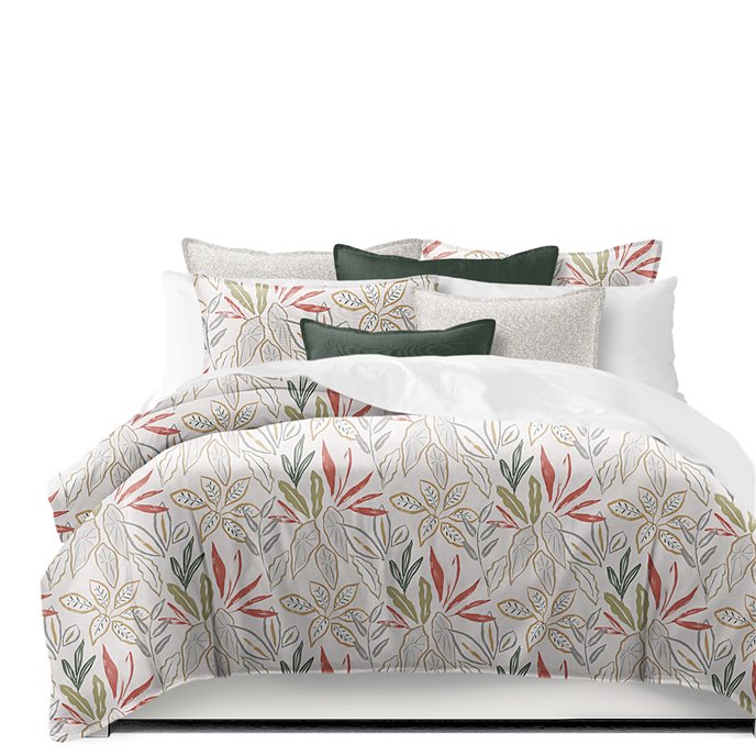 Fall Foliage Beige Super King Coverlet & 2 Shams Set Thumbnail
