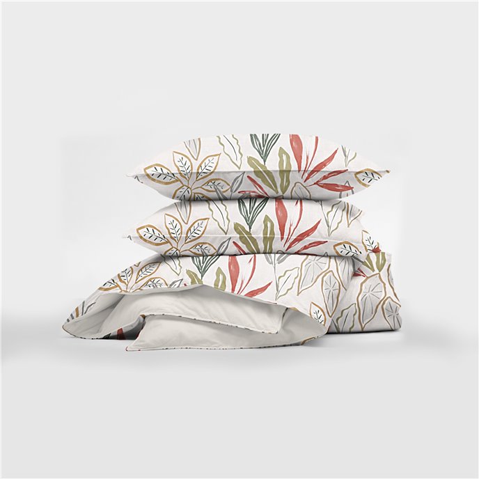 Fall Foliage Beige King Pillow Sham Thumbnail