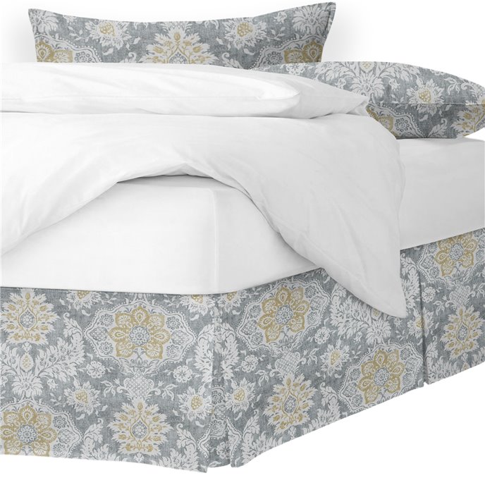 Osha Barley/Gray Cal-King Bed Skirt 18" drop Thumbnail