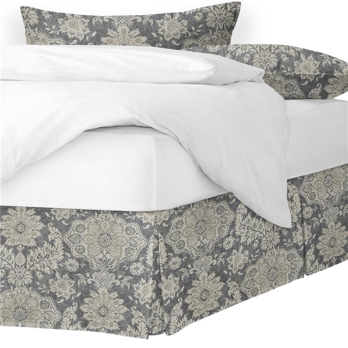 Osha Mocha/Charcoal Full/Double Bed Skirt 15" drop Thumbnail