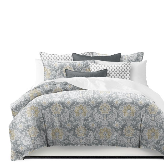 Osha Barley/Gray Super King Coverlet & 2 Shams Set Thumbnail