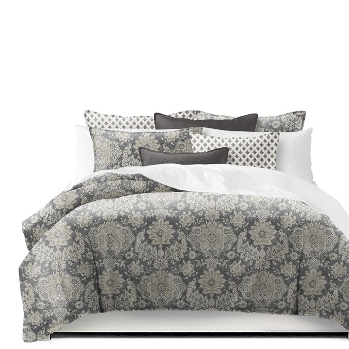 Osha Mocha/Charcoal Twin Coverlet & 1 Sham Set Thumbnail