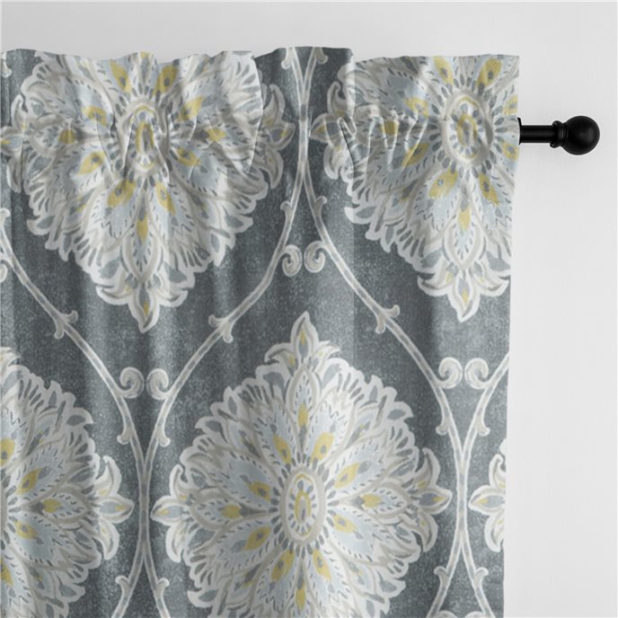 Bellamy Gray Pole Top Drapery Single Panel - Size (50" W x 96" L) Thumbnail