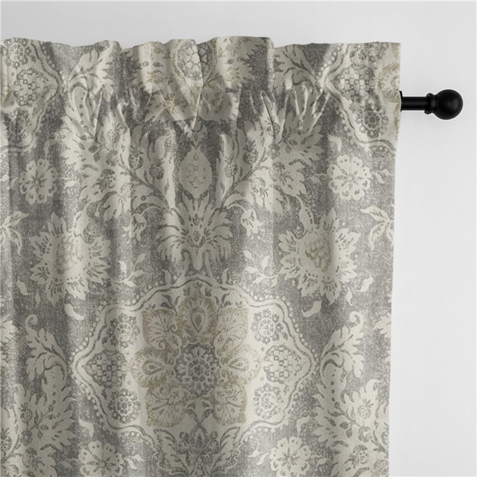 Osha Taupe/Beige Pole Top Drapery Single Panel - Size (50" W x 120" L) Thumbnail