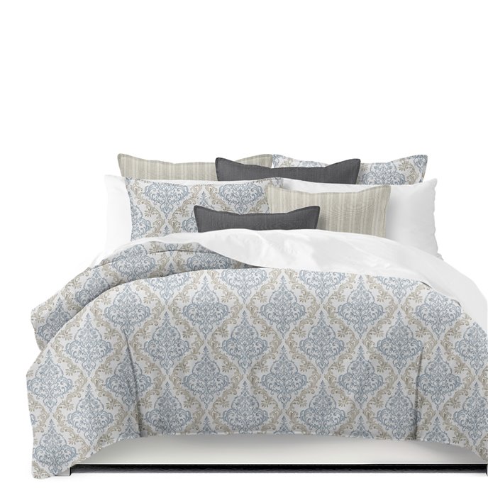 Adira Taupe King Duvet Cover & 2 Shams Set Thumbnail