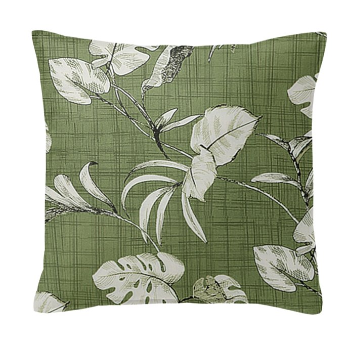 Tropez Green 24" SQ Decor Pillow w/ Feather Insert Thumbnail