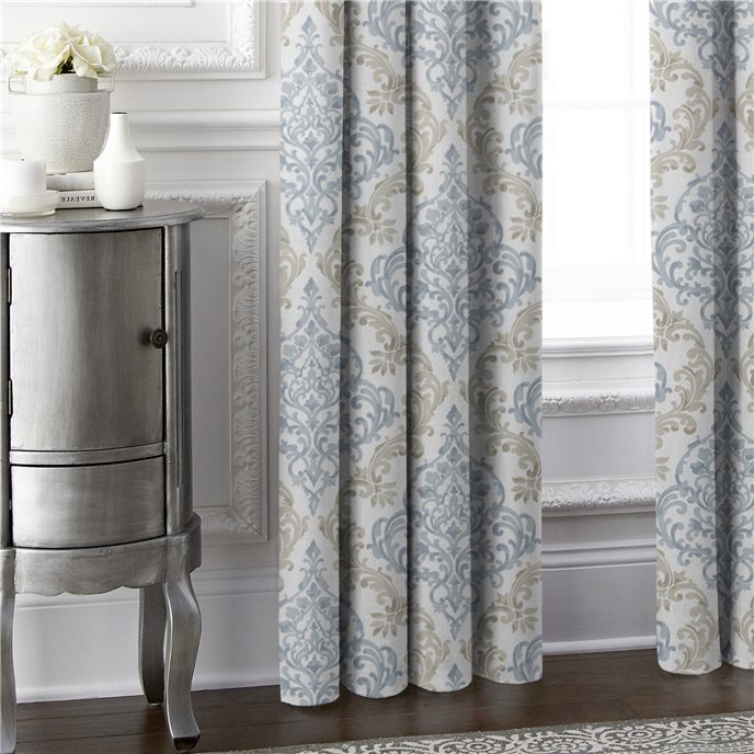 Adira Taupe Pinch Pleat Drapery Panel - Size (20" W x 144" L) Thumbnail