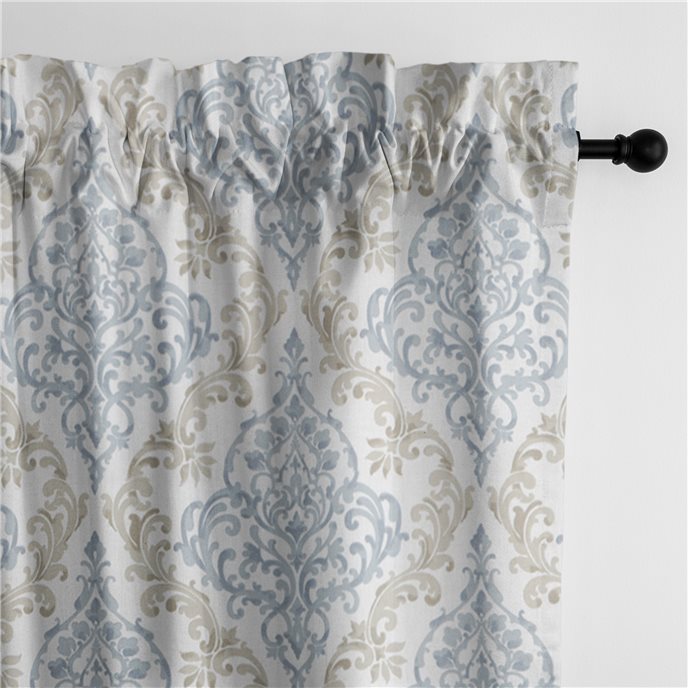 Adira Taupe Pole Top Drapery Single Panel - Size (50" W x 84" L) Thumbnail