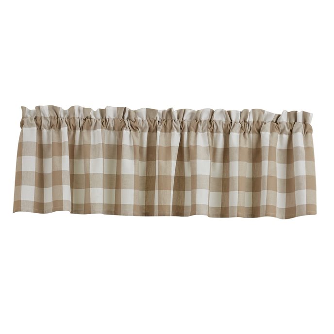 Wicklow Check Valance 72X14 Natural Thumbnail