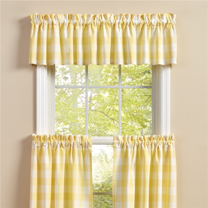 Wicklow Check Valance 72X14 Yellow Thumbnail