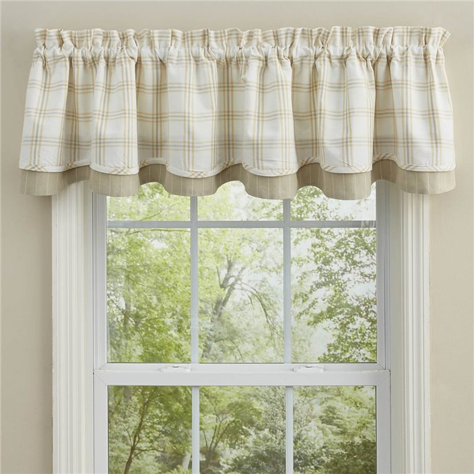 Cocoa Butter Lined Layered Valance 72X16 Thumbnail