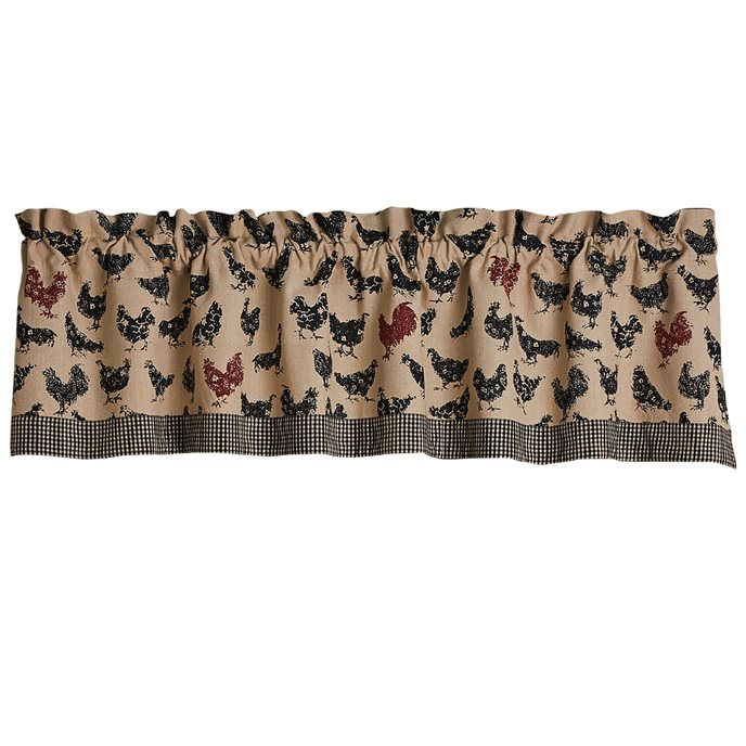 Hen Pecked Valance 60X14 Hens Thumbnail