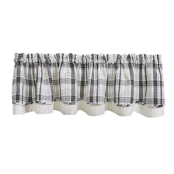 Refined Rustic Lined Layered Valance 72X16 Thumbnail