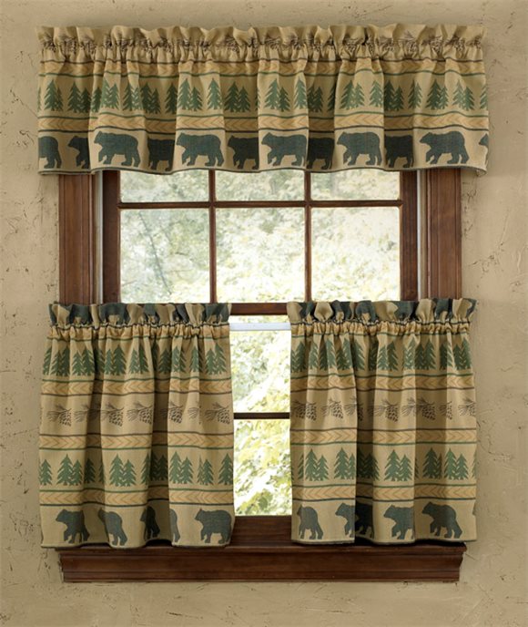 Bear Tracks Lined Valance 60X14 Thumbnail