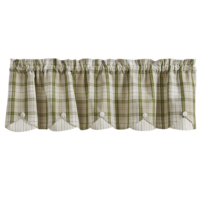Peaceful Cottage Lined Scalloped Valance 58X15 Thumbnail