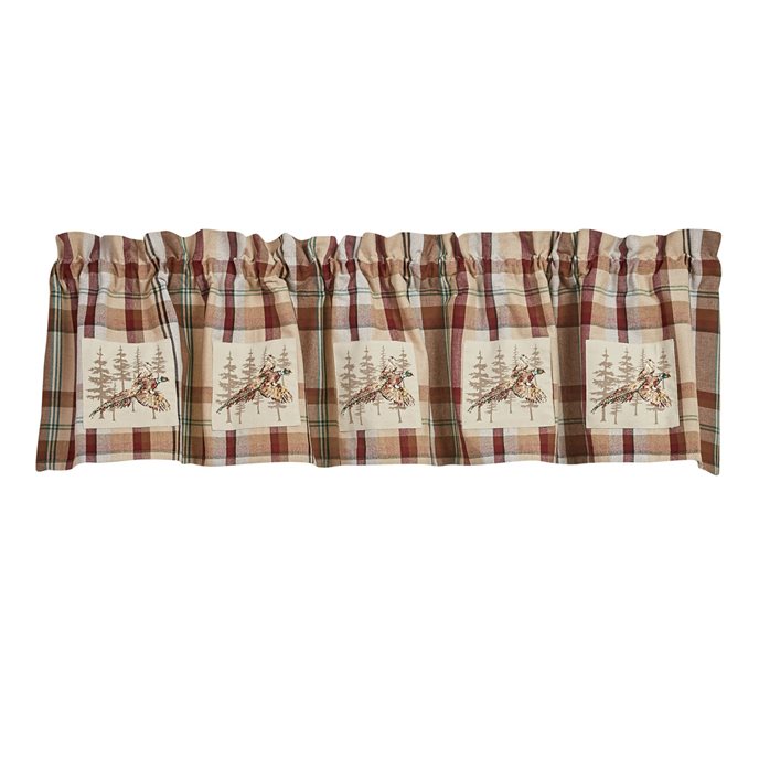 Gamekeeper Plaid Lined Pheasant Patch Valance 60X14 Thumbnail