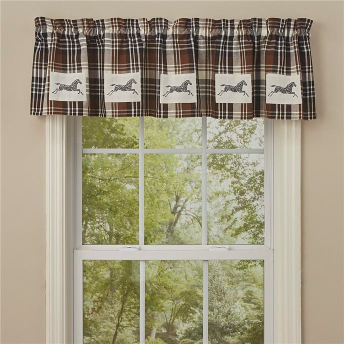 Derby Horse Patch Lined Valance 60X14 Thumbnail