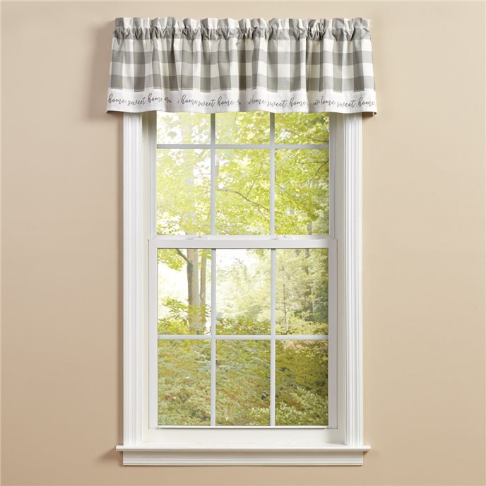 Wicklow Check Home Lined Valance 60X14 Dove Thumbnail
