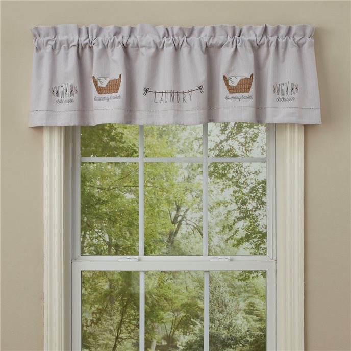 Laundry Embroiderd Lined Valance 60X14 Thumbnail