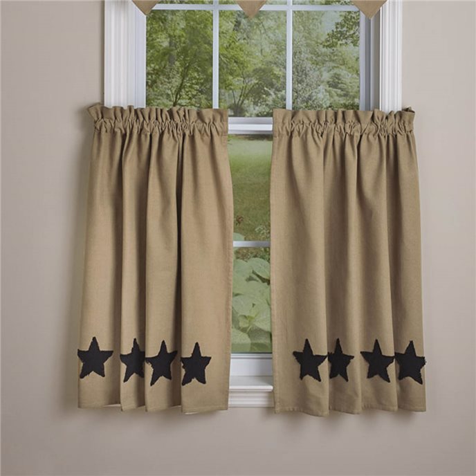 Taupe&Star Lined Tiers 72X36 Black Thumbnail