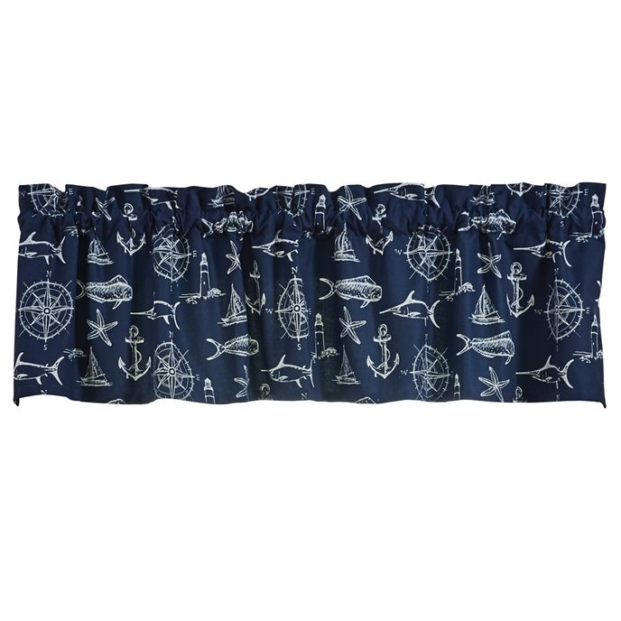 Captain'S Quarters Valance 60X14 - Navy Thumbnail