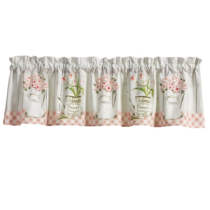 Farmhouse Peonies Valance 60X14 Thumbnail