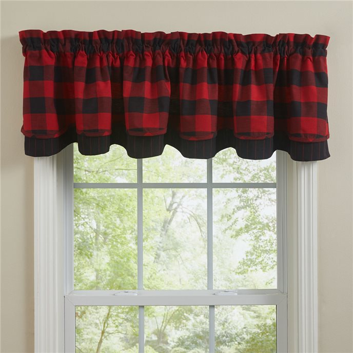 Buffalo Check Lined Layered Valance 72X16 Thumbnail