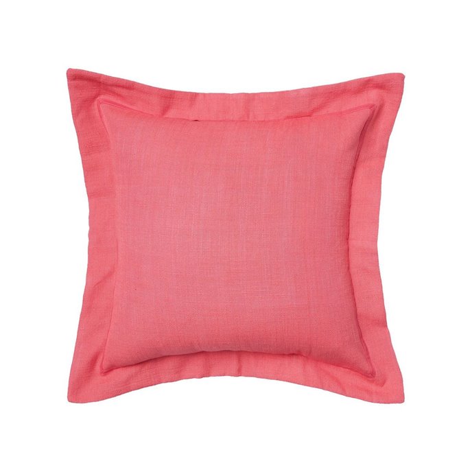 Rosy Flange Throw Pillow Thumbnail