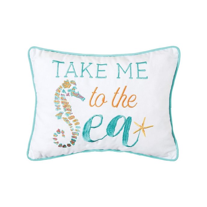 Take Me To The Sea Throw Pillow Thumbnail