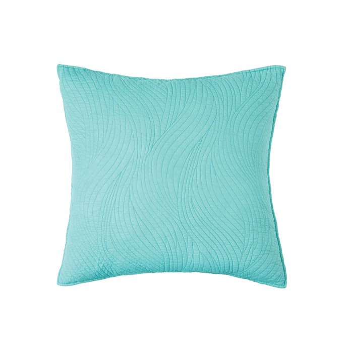 Tranquil Waves Aqua Euro Sham Thumbnail