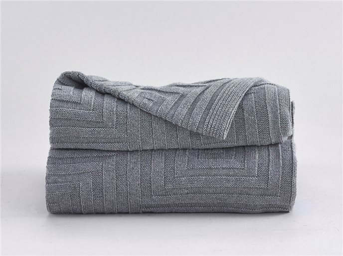 Concentric Sq Throw Gray Thumbnail