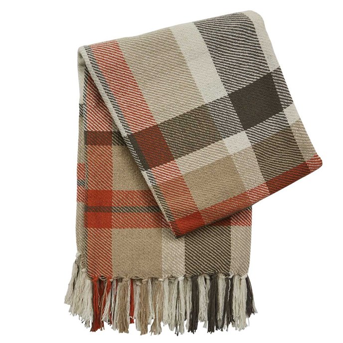 October Spice Plaid Throw Thumbnail