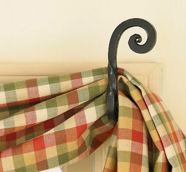 Forged Scroll Curtain Hook Thumbnail