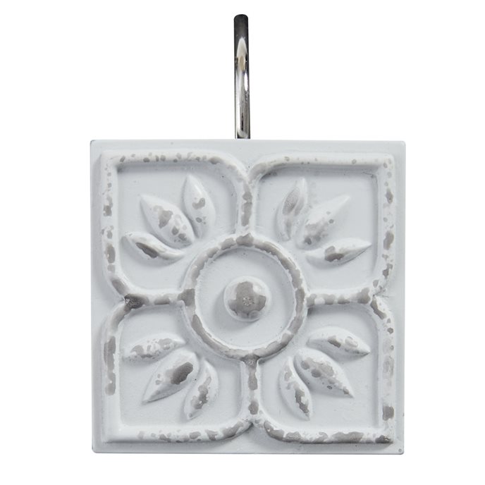 Distressed Tile Shower Curtain Hook Set/12 Thumbnail