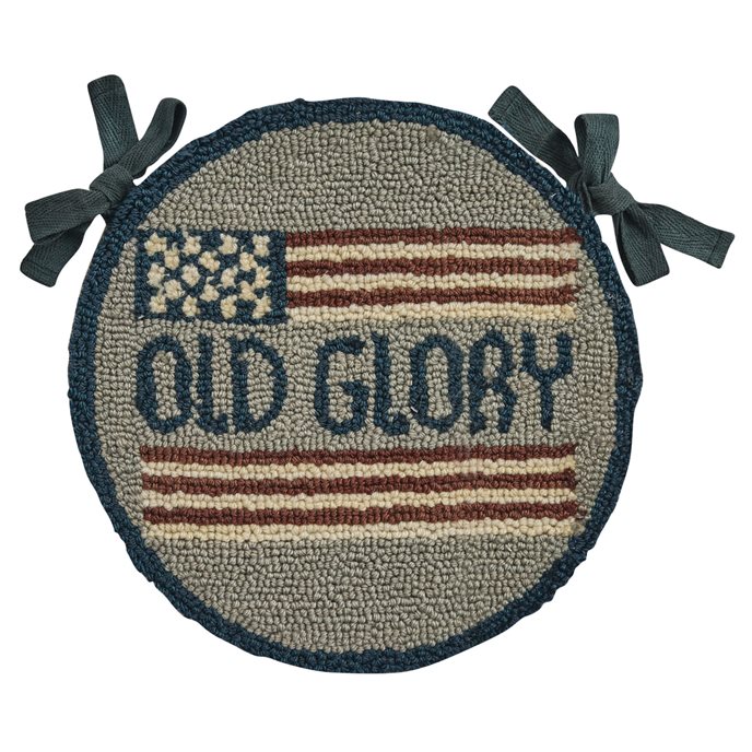 Old Glory Hooked Chair Pad Thumbnail