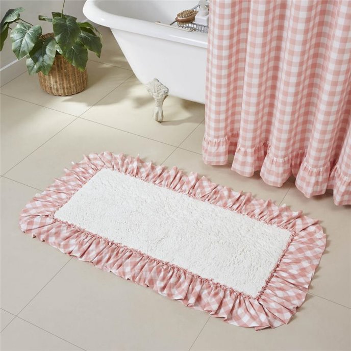 Annie Buffalo Coral Check Bathmat 27x48 Thumbnail