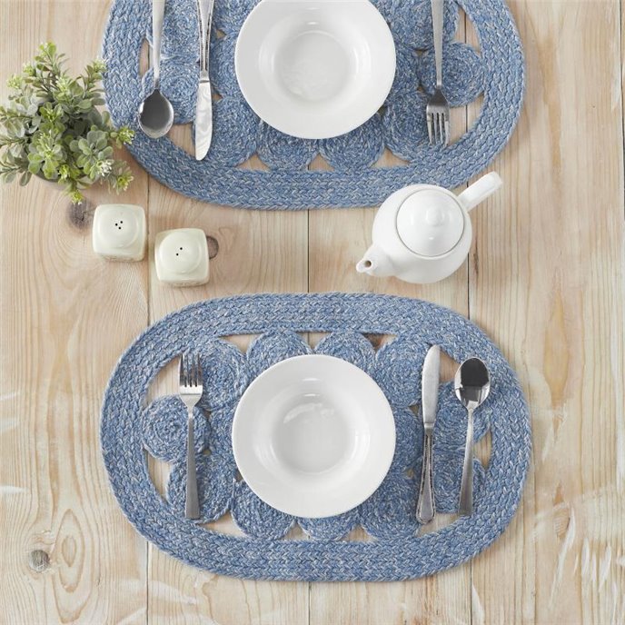 Celeste Blended Blue Indoor/Outdoor Placemat 13x19 Thumbnail