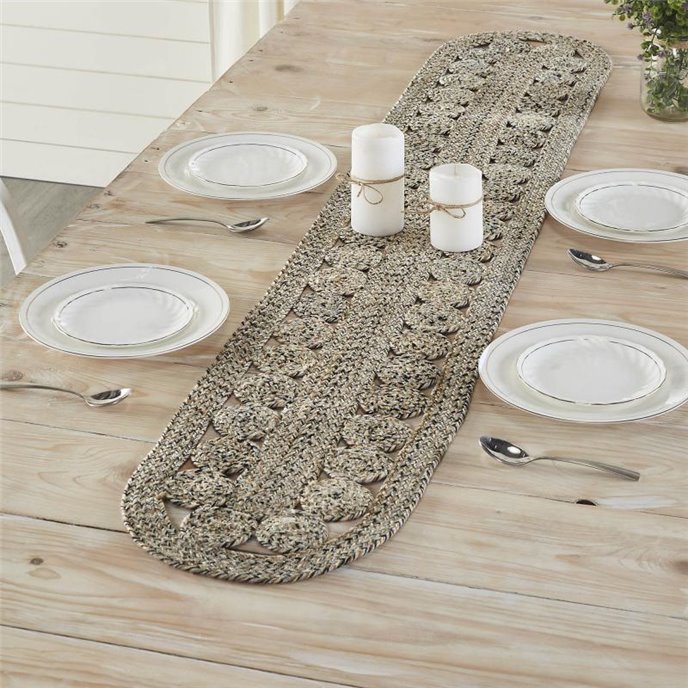 Celeste Blended Pebble Indoor/Outdoor Runner Oval 12x72 Thumbnail