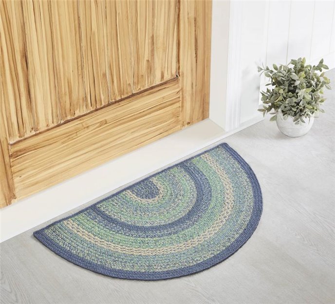 Jolie Jute Rug Half Circle w/ Pad 19.5x36 Thumbnail