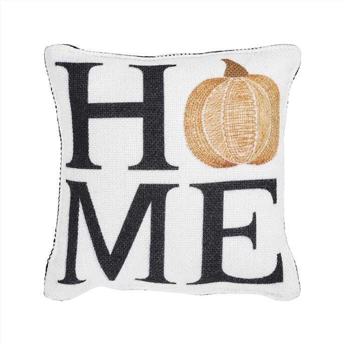 Annie Black Check Home Pumpkin Pillow 6x6 Thumbnail