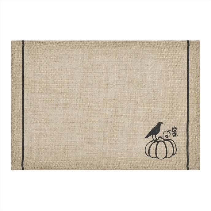 Raven Harvest Burlap Jute Placemat Set of 2 13x19 Thumbnail