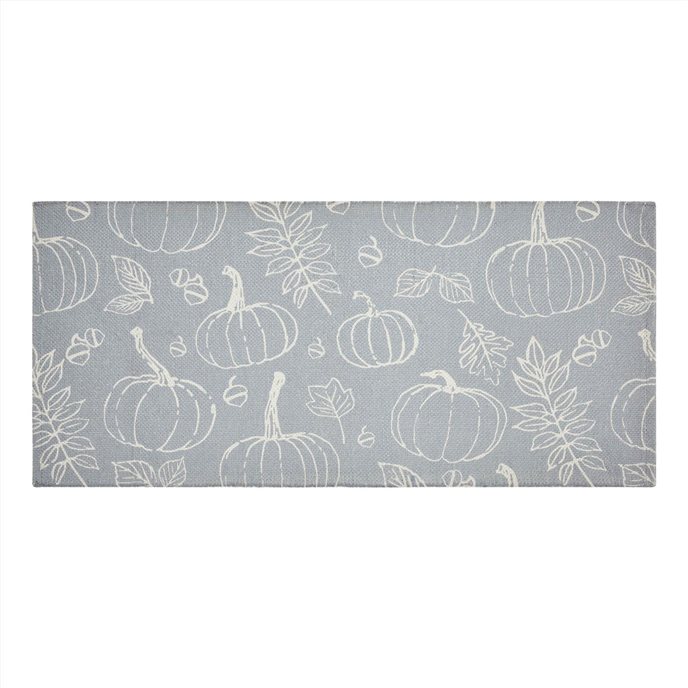 Silhouette Pumpkin Grey Indoor/Outdoor Rug Rect 17x36 Thumbnail