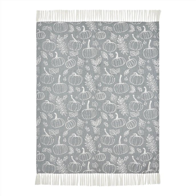Silhouette Pumpkin Grey Throw 50x60 Thumbnail